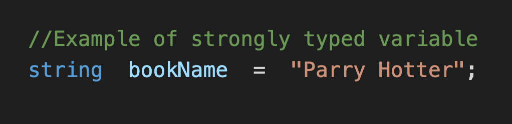 Strongly typed vars